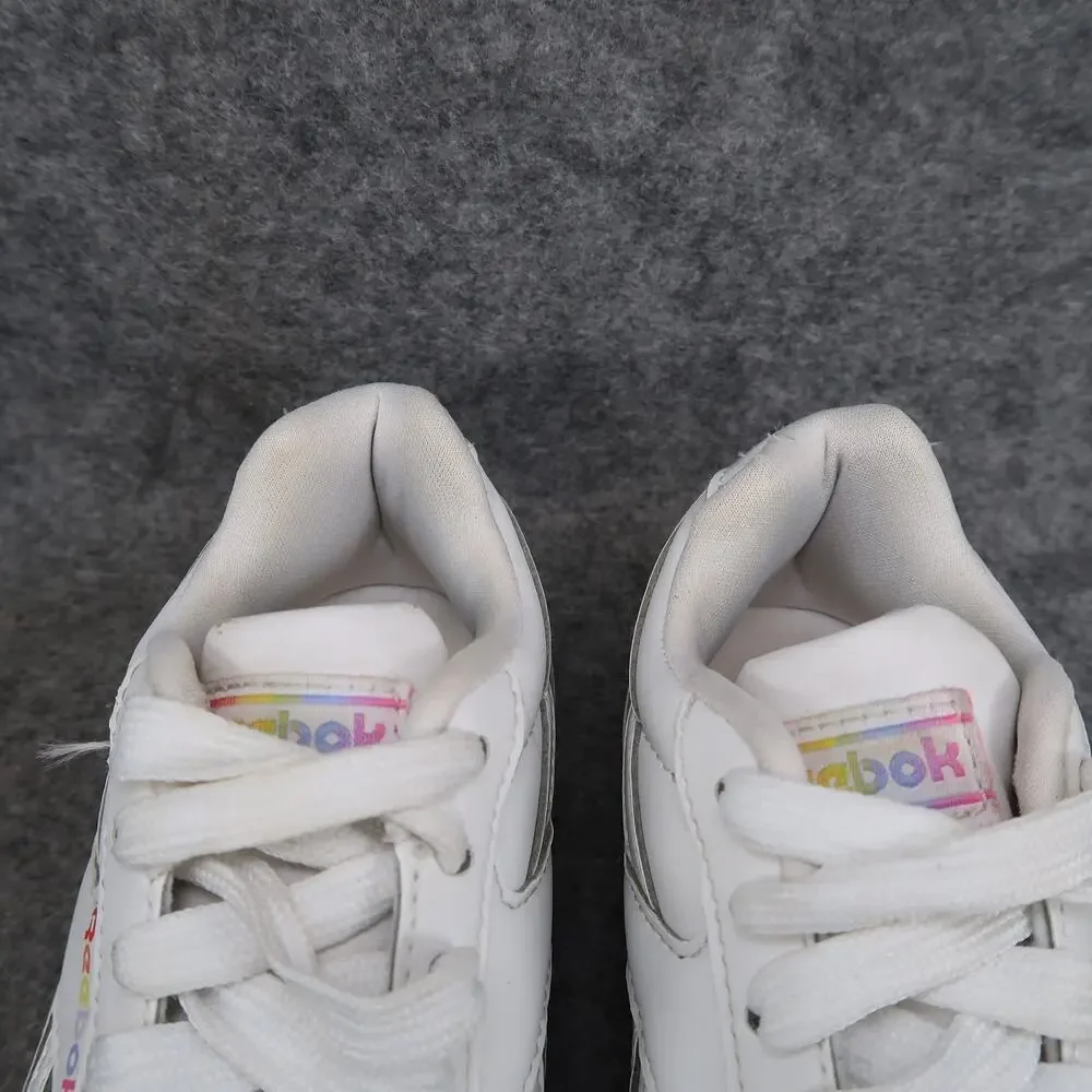 Reebok Shoes Kids 11 Sneakers Classic Jogger Toddler Youth White Lace Up Rainbow